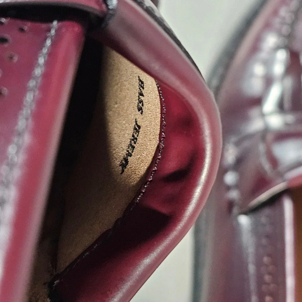 G.H. Bass Weejuns Tassel Loafers Men 10 Burgundy Kiltie Leather Shoes Jeremy